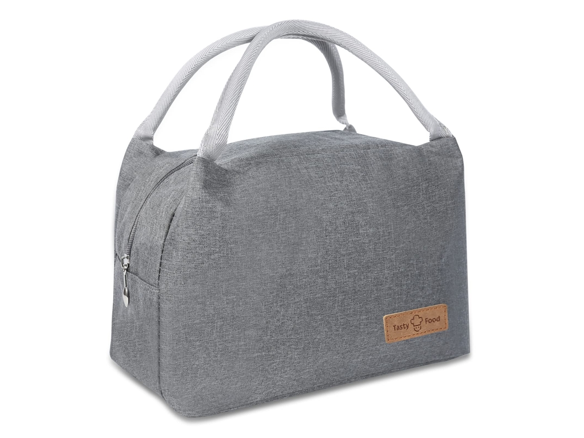 Lancheira Térmica - Saco Térmico - Bolsa Bento - Bolsa De Transporte - Tecido Oxford - Cinzento