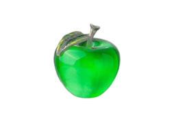 Escultura De Manzana De Cristal Molido A Mano Decoración De Mesa Para Navidad Y Hogar Verde