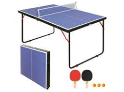 Mesa Tênis Mesa Dobrável 137cm Portátil Rede 2 Raquetes VELTRIX