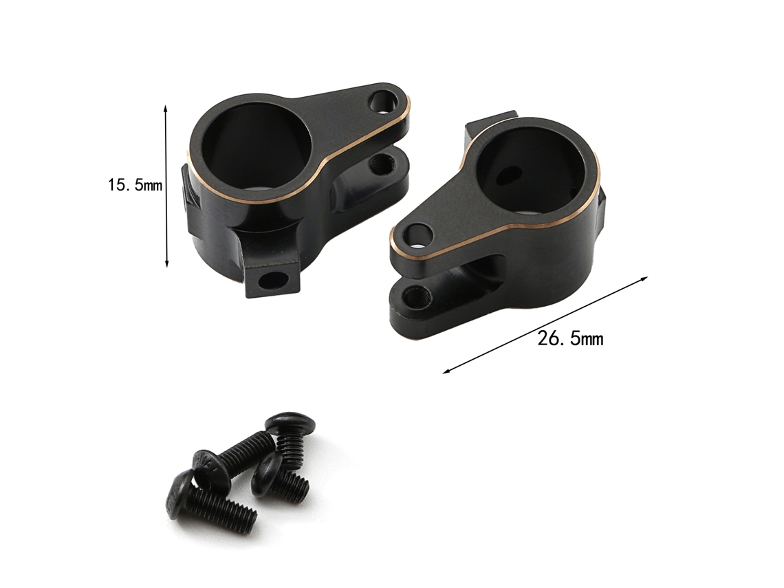 2 Peças Suporte De Eixo De Latão Com Revestimento Preto Para Carro Controle Remoto Scx10 Pro 1/10 Peças De Upgrade