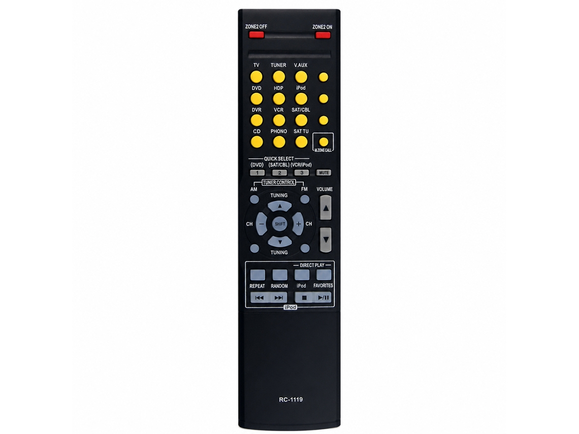 Comando De Substituição Rc-1119 Compatível Com Recetores Av Denon