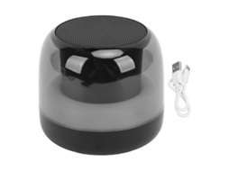 Caixa De Som Bluetooth 5.3 Com Luzes Rgb Subwoofer Hifi Portátil Sem Fio Suporta Pen Drive Preto