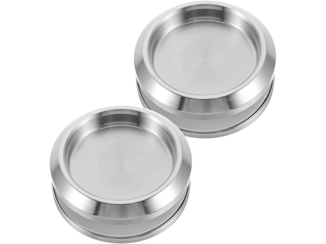Conjunto De 2 Puxadores Redondos Em Aço Inoxidável Para Porta Vidro Banheiro, Cor Prata, Resistentes E Ideais Para Uso