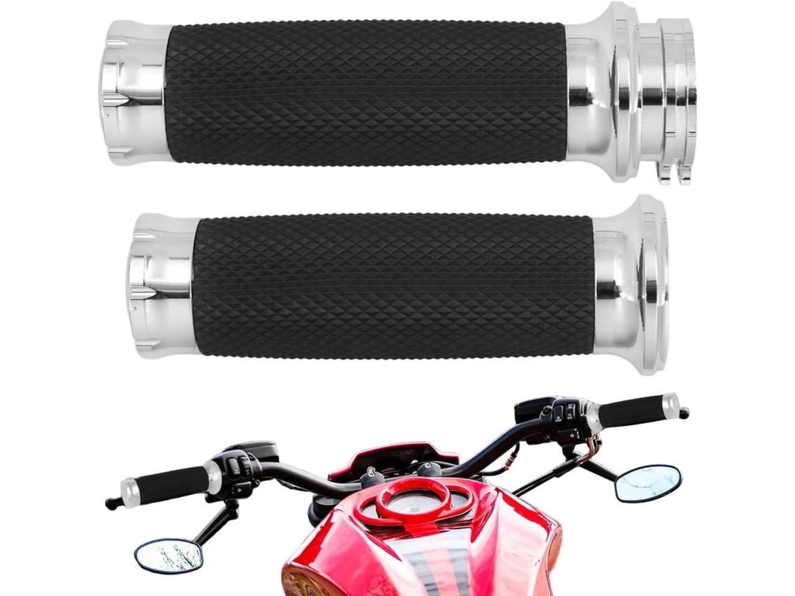 Manoplas De Alumínio Para Guidão Motocicleta, 1 Polegada, Com Design Antiderrapante, Adequadas Para Modelos Touring E