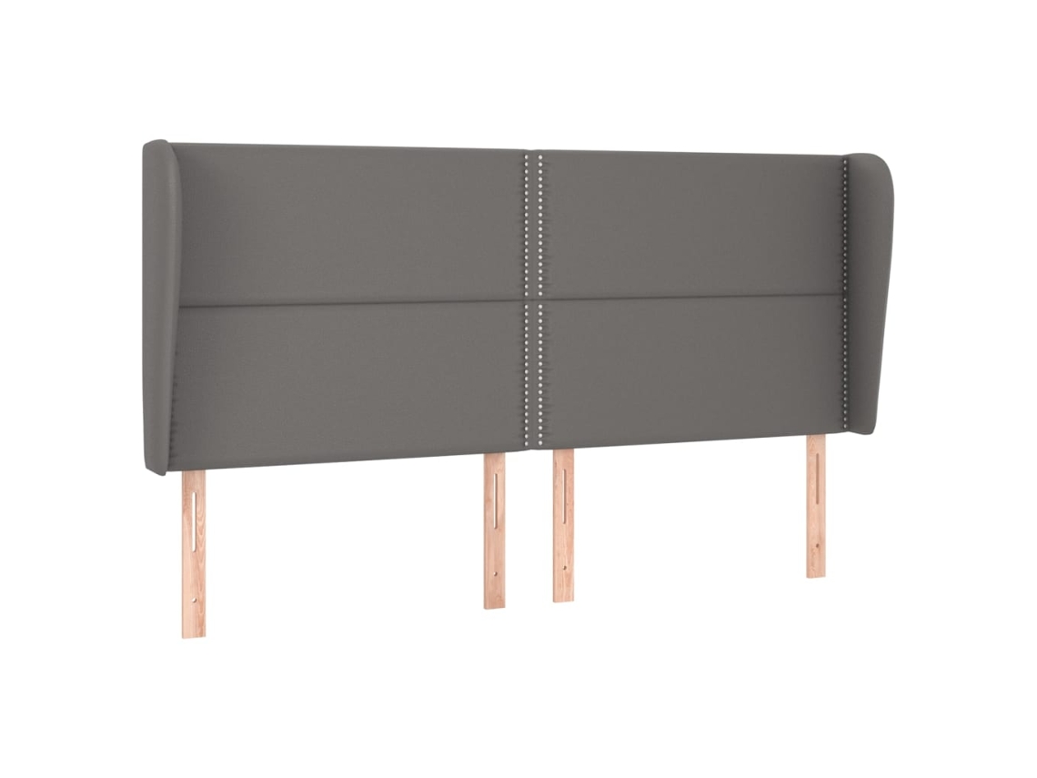 Headboard, Headboards Vidaxl Cinzeto Couro Artificial (203 X 23 X 118/128 Cm)