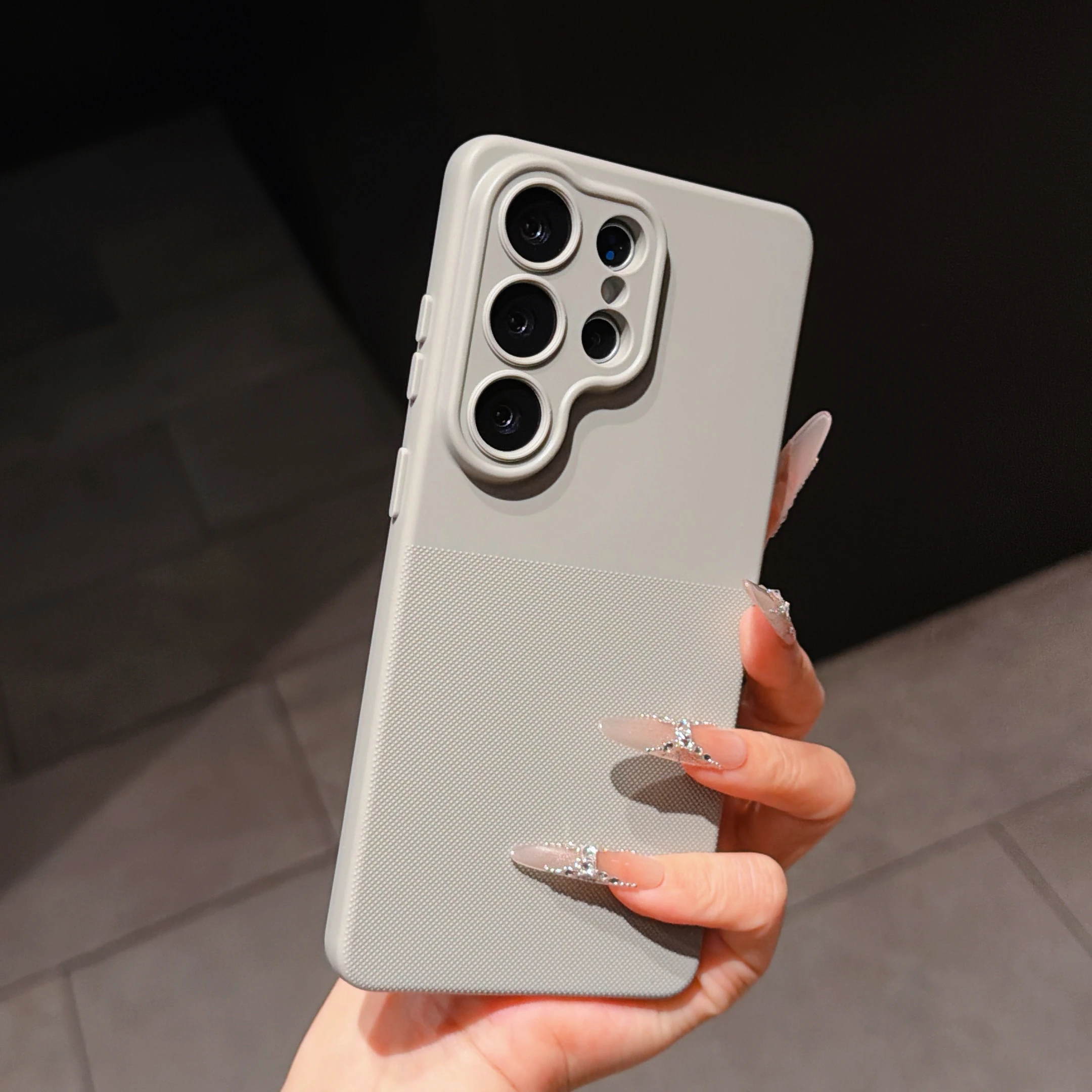 Capa De Celular (galaxy A54) Em Silicone Macio Fosco Com Textura De Bolinhas
