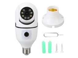 360 Degree Light Bulb Camera 1920 X 2160 Auto Tracking App Control 2 Way Talk Dual Lens 110‑220v E27 Light Bulb Security Camera LAXISCREED