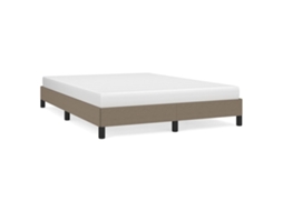 Bed Frame, Bed Frames Vidaxl Cinzento-acastanhado Tecido (140 X 200 Cm)