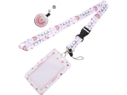 Lurelia Porta-crachá Transparente Com Cordão Janela Transparente Em Plástico E Abs Para Escritório E Escola