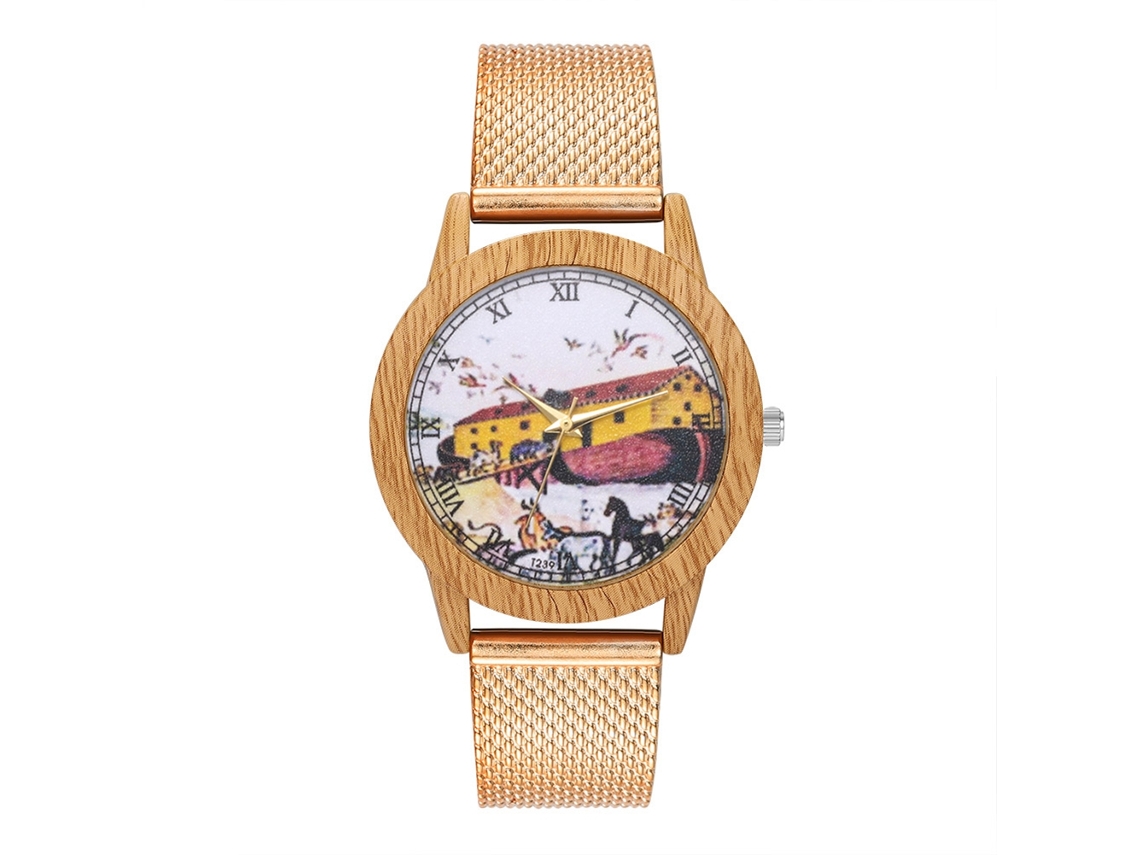 Reloj De Cuarzo Unisex Con Correa De Silicona, Dial Redondo, Moda, Oro Rosa