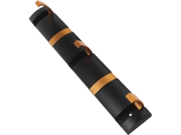 Cabideiro De Parede Invisível Com 5 Ganchos, Sem Necessidade De Furar, Em Metal Resistente Nas Cores Preto E Dourado.