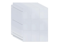 Sacos Plásticos para Cartas Colecionáveis​​, Pote Transparente com 9 Compartimentos, Pacote com 50 Unidades BRILVIBERA