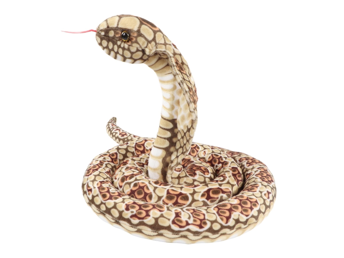Peluça Cobra Marrom Claro, Macia, Almofada Dormir, Presente