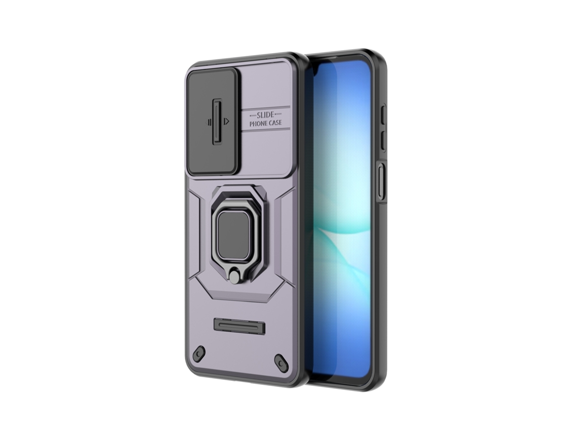 Capa Hexinyigjly Para Para Samsung A36/56, Tampa Deslizante Para Câmara Com Anel Magnético E Suporte Roxo