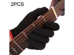 Luva de Nylon Antiderrapante para Mão Esquerda Exercícios de Guitarra Tamanho Pequeno 2 Peças HALINUIA