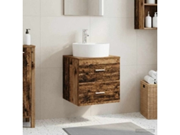 Vidaxl Vaidade Com Pia Suspensa Madeira Antiga 49,5 X 44,5 X 65 Cm