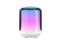 Alto Falante Sem Fio Bluetooth 5.3 Hifi Com 20 Sons De Sono Led Recarregável Regulável E Mudança De Várias Cores Branco Yizhood