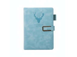 Caderno A5 com Fivela, 360 Páginas, Capa Grossa para Negócios, Trabalho e Escola, Azul Celeste BRILVIBERA