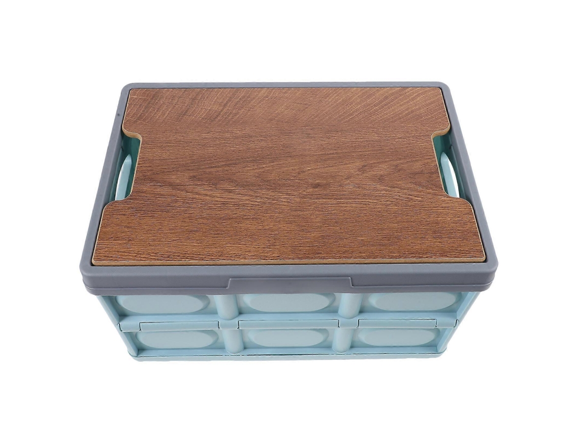 Caixa De Armazenamento Dobrável Para Carro Resistente Azul Ideal Para Viagens E Passeios Rodoviários Olysi Shop (1 Conjunto)