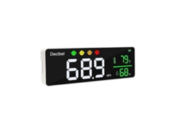 Medidor De Nível Sonoro 3 Em 1, Decibelímetro Umidade E Temperatura. Medidor De Som Para Salas De Aula, Spl E Db M Brilvibera