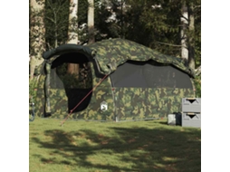 Vidaxl Tenda Familiar Túnel Para 6 Pessoas Resistente À Água Camuflagem