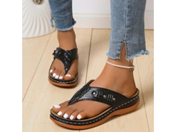 Sandálias Ortopédicas Wedge com Solas Ergonômicas 41 Preto