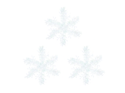 Adorno Floco Neve Natal 18cm 3unidades Suprimentos Decoração
