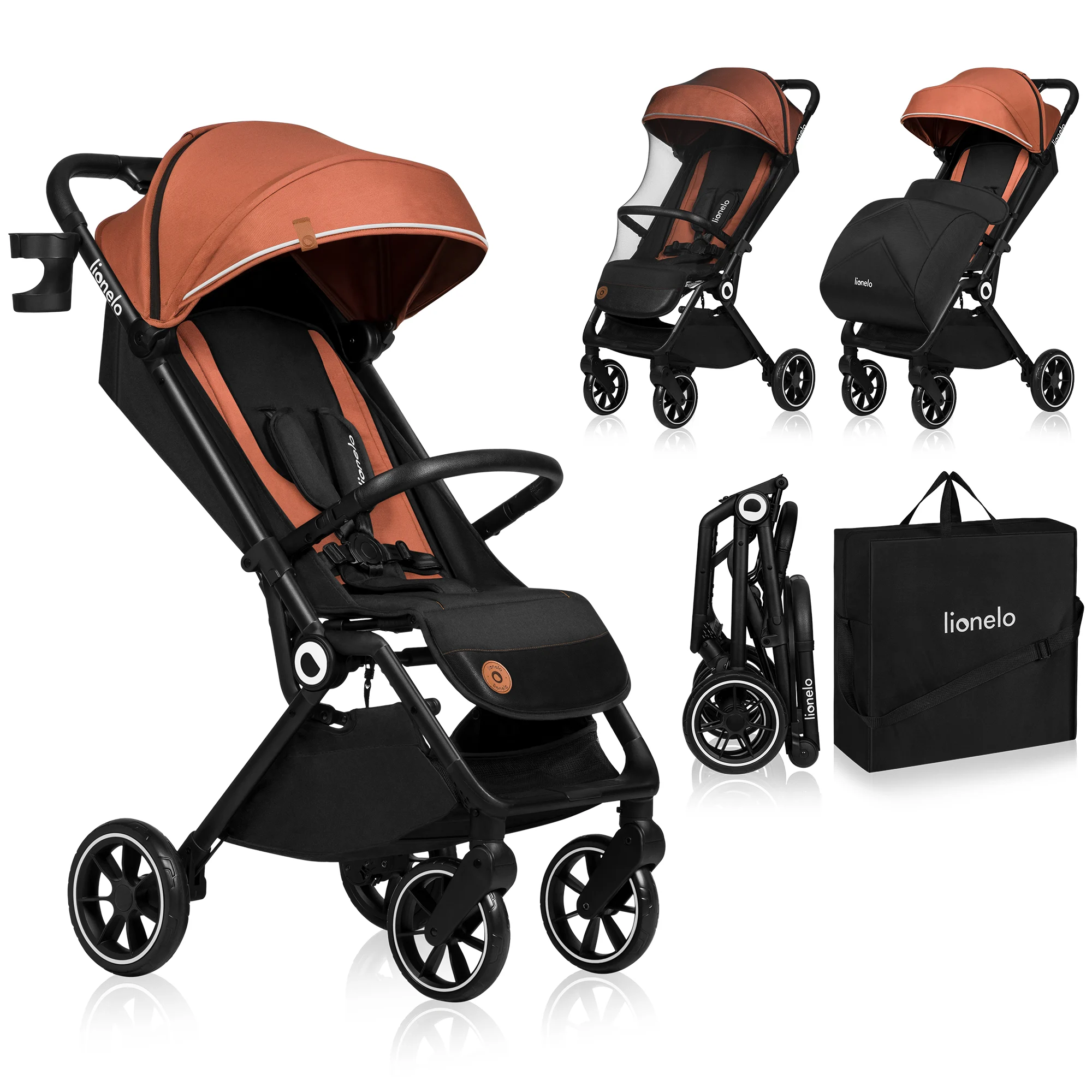 Carrinho De Bebê Compacto Lionelo Cloe - Leve E Dobrável - Suporta Até 22 Kg