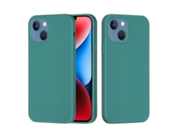 Capa De Silicone Para Iphone 15 Plus - Cor Sólida, Proteção Fina E Antiaderente - Verde Agulha De Pinheiro