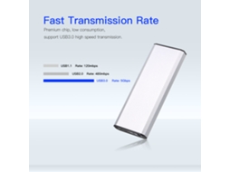 Enclosure Ssd Para Apple Pro Retina 2012 A1425 A1398 Disco Rígido Usb3.0 Prata