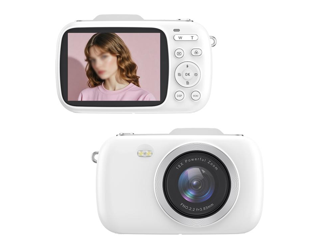 Halinuia Câmera Digital De Beleza 2,8 Polegadas Zoom 18x 4k Hd