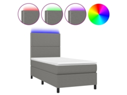 Box Spring Bed, Box Spring Beds Vidaxl Cinzeto Tecido (90 X 200 Cm)