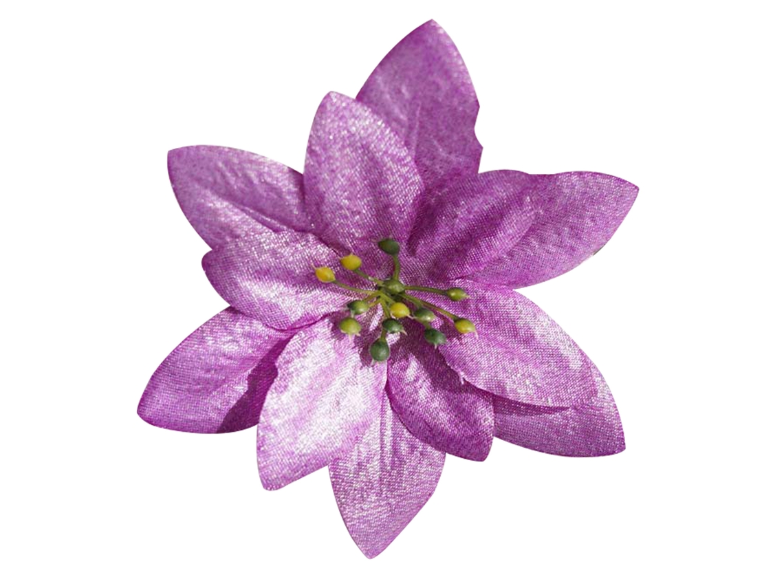 Laxiscreed Poinsettia Artificial Roxa Em Tecido Para Decoração Natalícia
