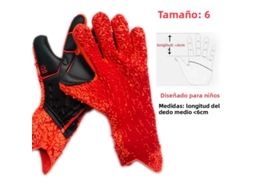 Luvas de Goleiro MDUG profissionais, proteção em látex, 6cm laranja