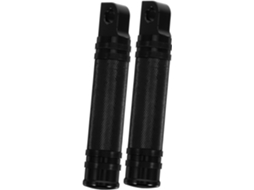 Conjunto de 2 suportes de pedal antiderrapantes em alumínio com superfície serrilhada e fáceis de usar.