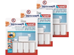 Clip De Cabo Autoadherente Branco - Powerstrips - 3 Unidades - Fixação De Cabo - 15 Unidades