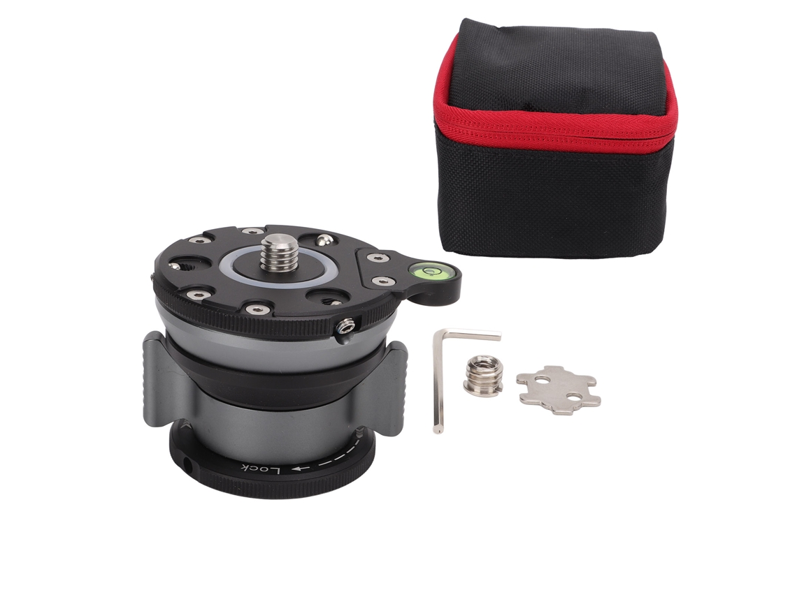 Aluminum Alloy Tripod Leveling Base With Bubble Level For Nikon With 1/4 3/8 Inch Thread LAXISCREED