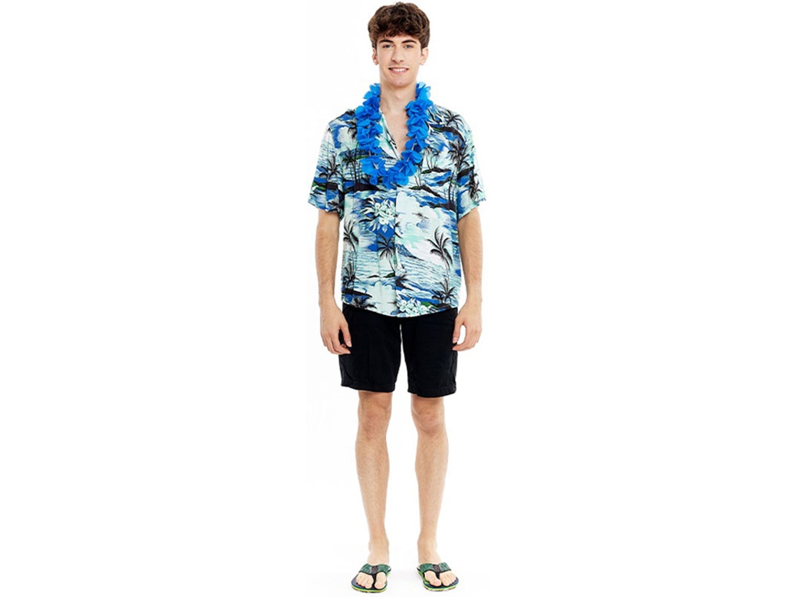 Camisa havaiana Blue Palm Trees para homem