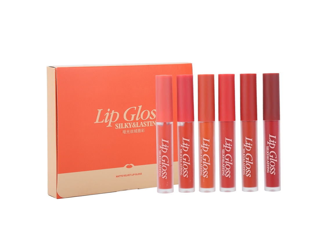Conjunto De 6 Gloss Labiales Mate Hidratantes Y De Longa Duração Ferramenta De Maquiagem