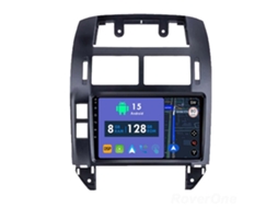 Auto Rádio Carro Bluetooth Autoradio 8GB RAM 128G ROM CarPlay Navegação GPS Ecrã Táctil RoverOne para Volkswagen Polo Mk4 4 2001-2009  