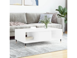 Vidaxl Mesa De Centro 104x60x35 Cm Derivados Madeira Branco Brilhante