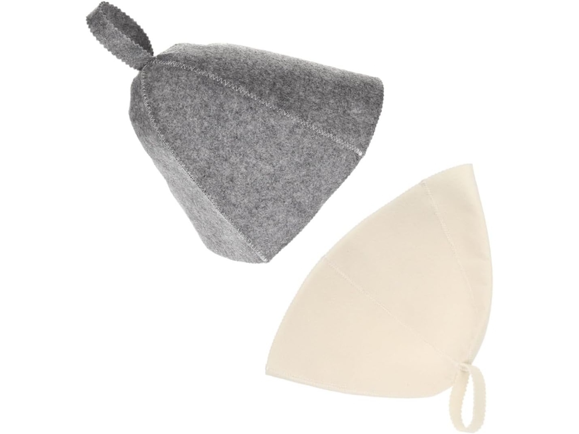 Inoomp Chapéu de Sauna Feminino de Feltro em 2 Peças, Proteção Grossa para a Cabeça, para Sauna e Viagens em Família, CHABERLU