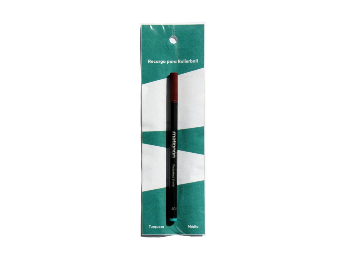 Recarga De Esferográfica Compatível Com Rollerball Traço Fino Tinta Turquesa