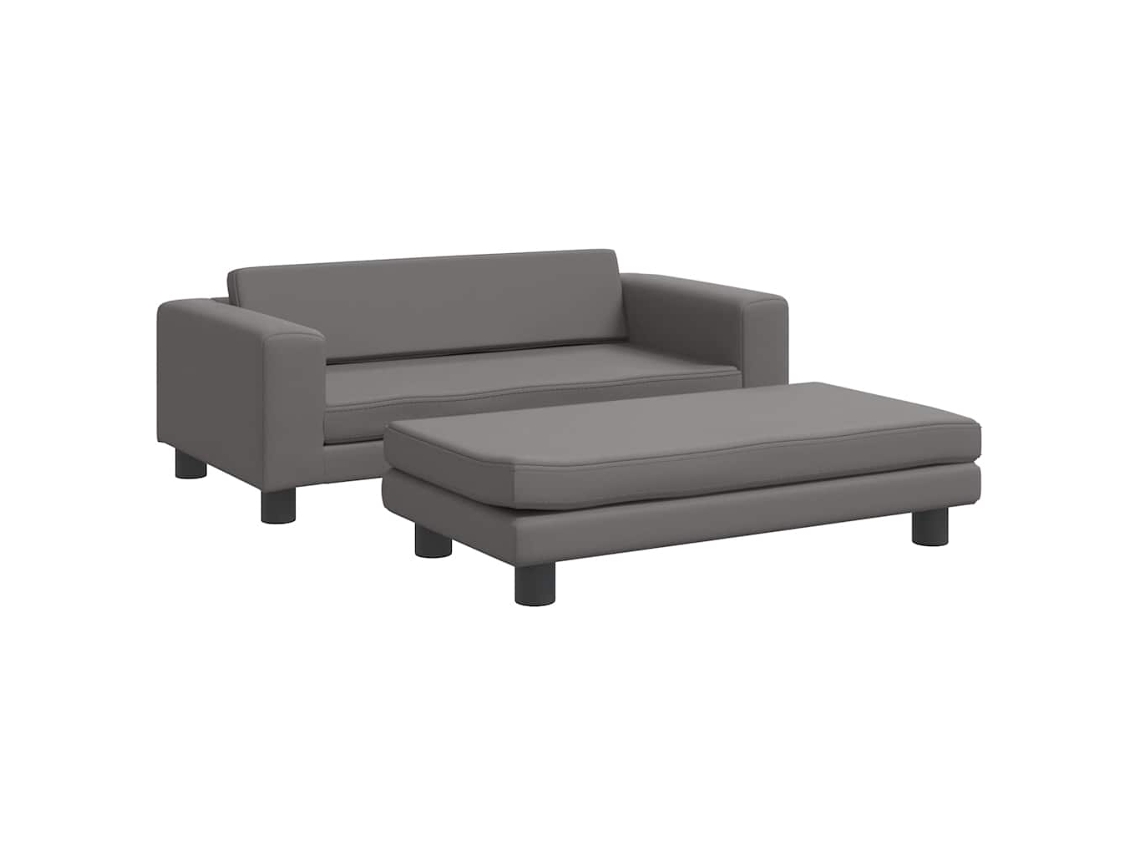 Kids Sofa, Kids Sofas Vidaxl Cinzeto Couro Artificial (n/a)