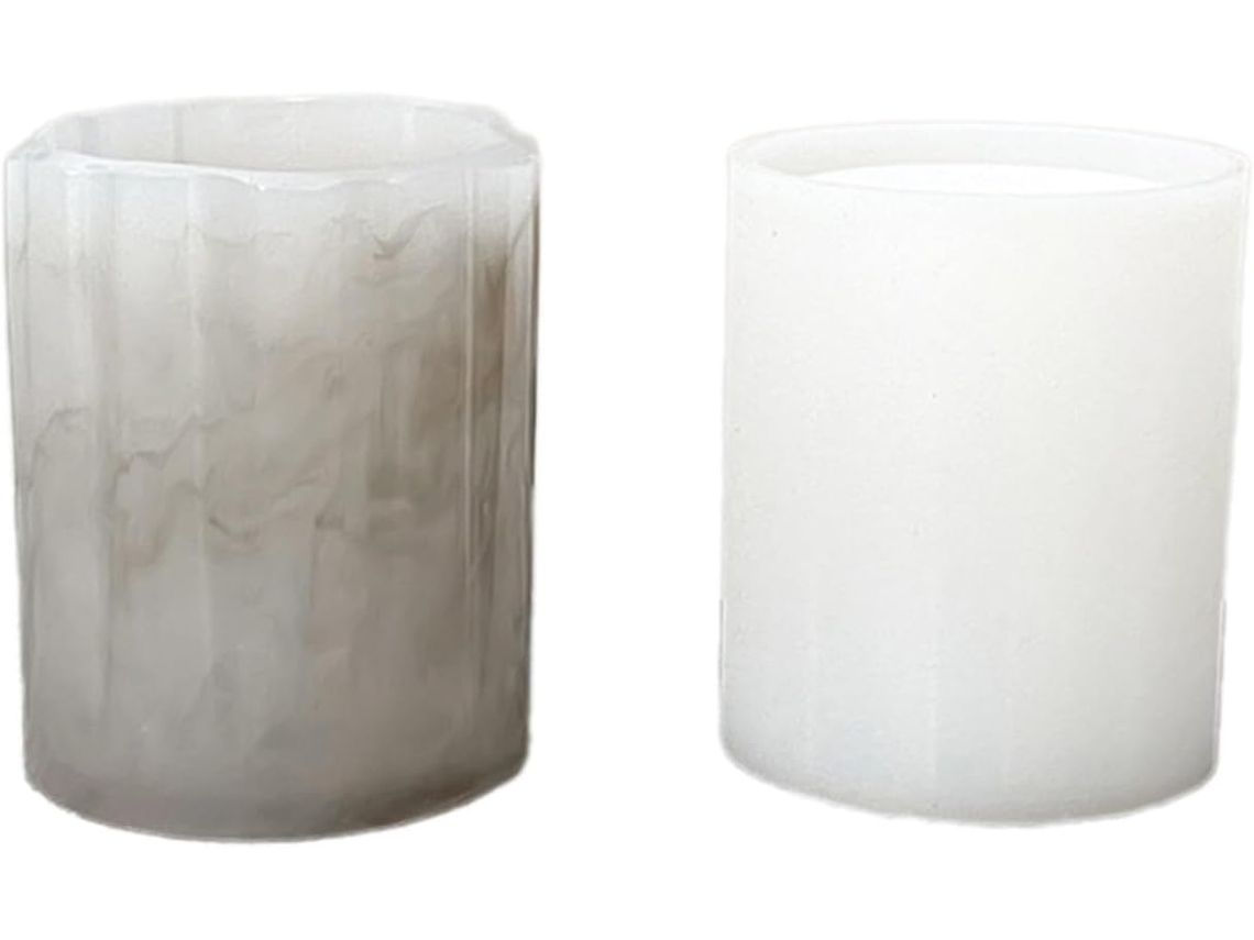 Vaso Cilíndrico De Silicone Liso Para Flores E Porta-lápis Para Confecção De Bijuterias.