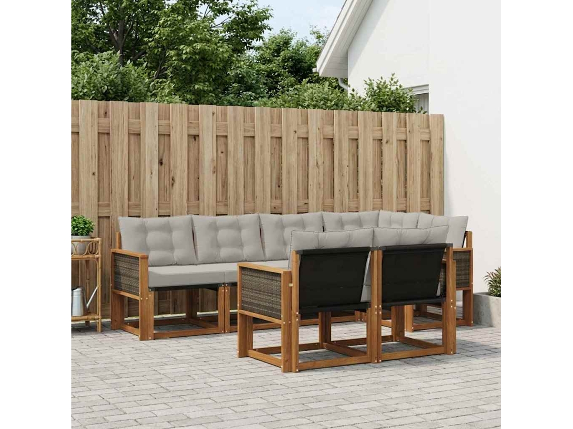 Vidaxl Conjunto De Sofás Para Exterior 7 Unid.