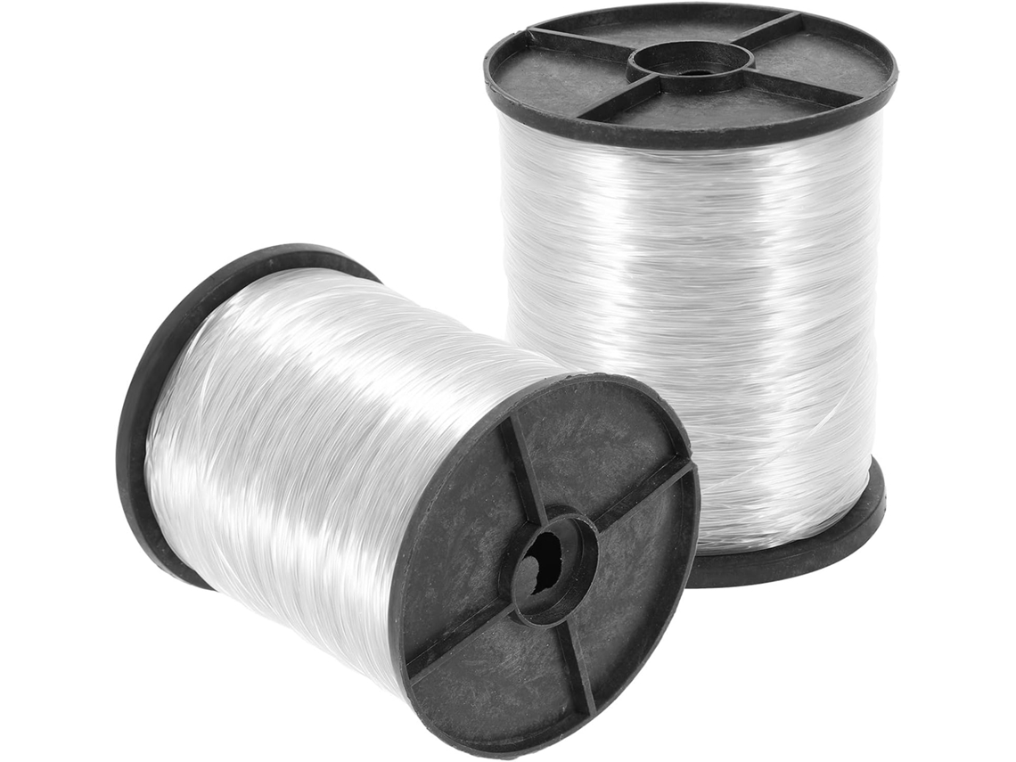 Fio Invisível Tehaux Para Pendurar Balões E Quadros, Fio De Nylon Resistente 1mm, 454g 1lb, Branco, Para Pesca