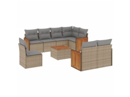 Garden Sofa Set, Garden Sofa Sets Vidaxl Bege Rattan / Vime (n/a)