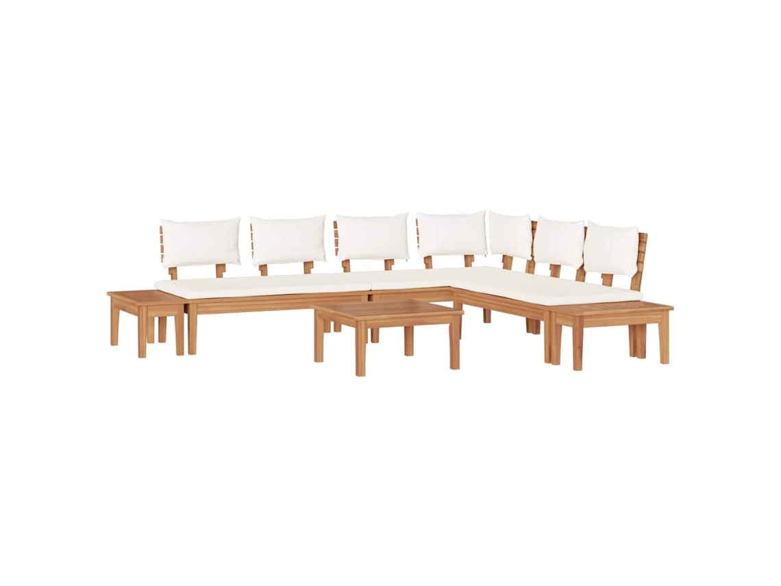 Conjunto 4 Sofá De Jardim Vidaxl Castanho Madeira De Teca Maciça (60 X 60 X 30 Cm)