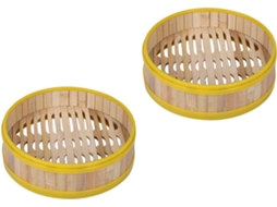 Cesta Natural Para Vaporizador De 13,5 Cm, 2 Peças Bolinhos Dim Sum, Legumes, Cozinha Doméstica